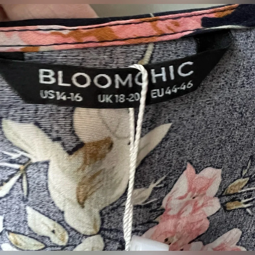 BLOOMCHIC - NWT - 14-16 - Navy/Pink/Ivory -
Maxi Dress - Picture 7 of 12
